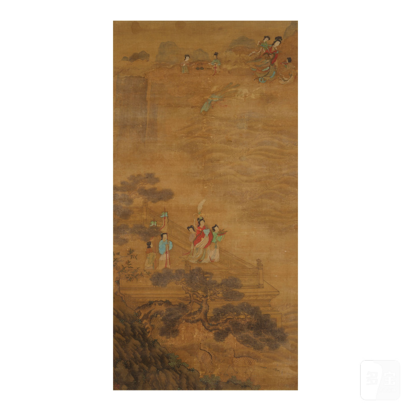 佚名（十八至十九世紀） 皇姑祝壽圖 設色絹本 立軸 | ANONYMOUS (18TH/19TH CENTURY)